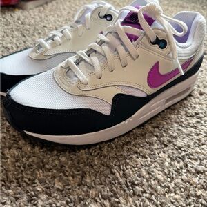 Nike Air Max Youth 7  Black, White, and Purple Sneakers